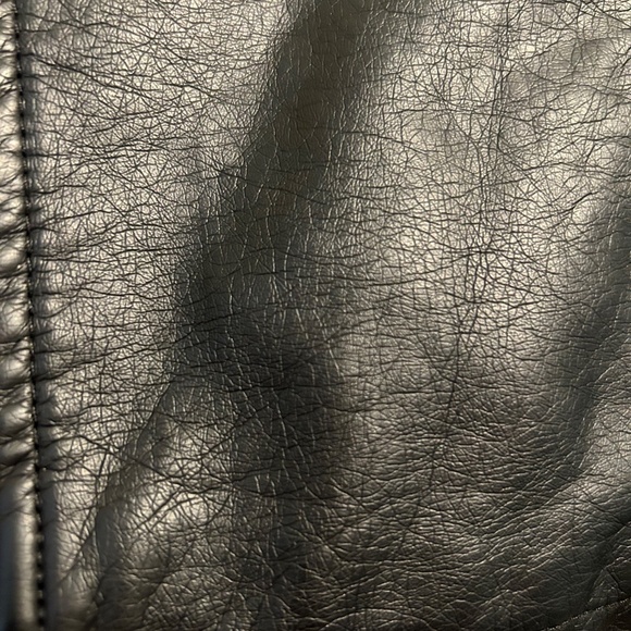 Max Studio Black Vegan Leather Biker Jacket NWOT - Picture 12 of 13